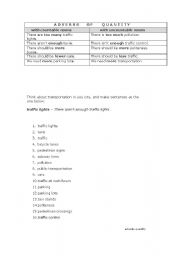 English worksheet: adverbs of quantity