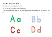 English Worksheet: Alphabet Flashcards (A-M)