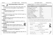 English Worksheet: parts of speech