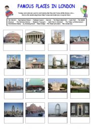 English Worksheet: Famous places in London