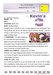 English Worksheet: Test - Kevins Homepage