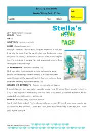 English Worksheet: Test - Stellas homepage