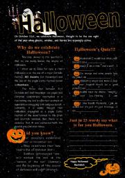 English Worksheet: Halloween