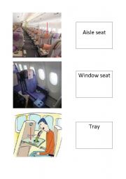 English Worksheet: Cards : In the air plane