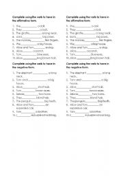 English worksheet: Have got exercises