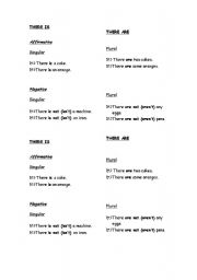English worksheet: there is/are