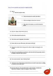 English Worksheet: Jamie Olivers food revolution