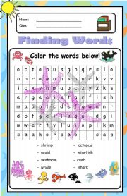 Finding Words [under the sea]