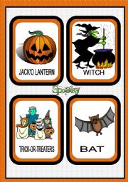 English Worksheet: Halloween 2011 - Flashcards set 1