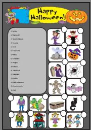 English Worksheet: HALLOWEEN - MATCHING