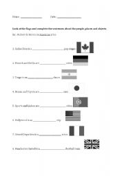 English Worksheet: Countries and nationalities
