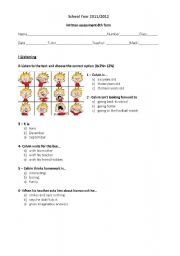 English Worksheet: 8th grade test ( revision unit)