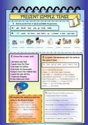 English Worksheet: SIMPLE PRESENT TENSE