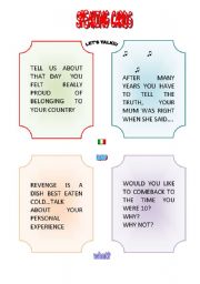 English Worksheet: LETS TALK-CONVERSATION CARDS