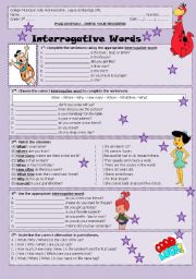 English Worksheet: Question Words