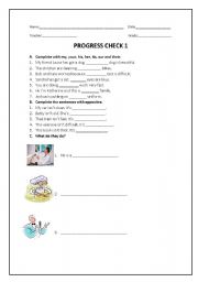 English worksheet: Progress check 