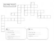 English Worksheet: crosswood puzzle