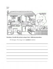 Prepositions of Place Practice - ESL worksheet by rsalam89