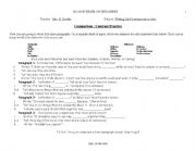 English worksheet: comparison and contrast