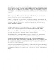 English Worksheet: Belgrano enarbolo la Bandera