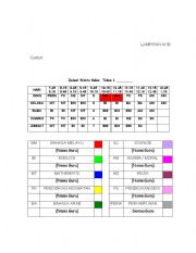 English Worksheet: Jadual Waktu