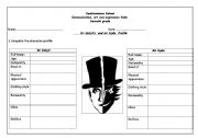 English Worksheet: Dr Jekylls  and Mr Hyde 