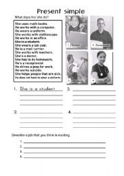 English Worksheet: present simple exercise