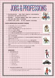 English Worksheet: JOBS & PROFESSIONS