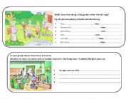 English Worksheet: past continuous with when or while