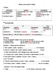 English Worksheet: the present simple