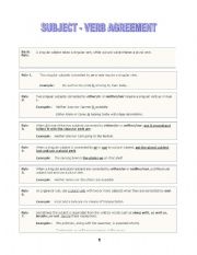 English Worksheet: subject-verb agreement
