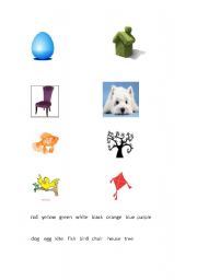 English Worksheet: colours