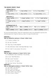 English Worksheet: Present Perfect Simple