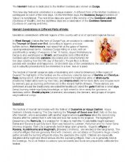 English Worksheet: Indian Festivals - Navratri