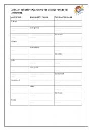 English Worksheet:  A VERY NICE GUIDED WRITING ACTIVITY