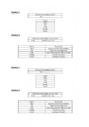 English Worksheet: Come Rain or Shine