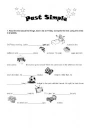 English worksheet: past simple