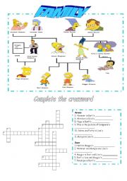 English Worksheet: family