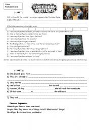 English Worksheet: Freedom writers 2 film extract