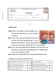 English Worksheet: Clothes