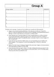 English worksheet: Integrated Business English skills