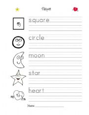 English Worksheet: Names of Shapes