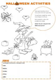 English Worksheet: Halloween Activities