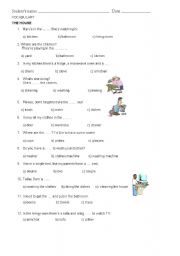 English worksheet: The house