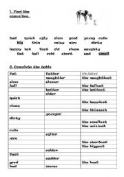 Comparison worksheet