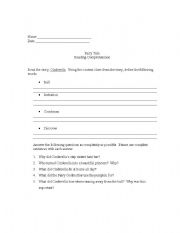 English worksheet: Cinderella Worksheet