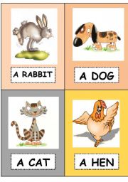 English Worksheet: Farm animals - flashcards