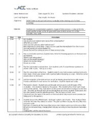 English Worksheet: Listening Lesson Plan