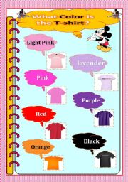 English Worksheet: Colors Part 1