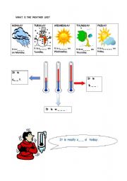 English Worksheet: What is the weather like?